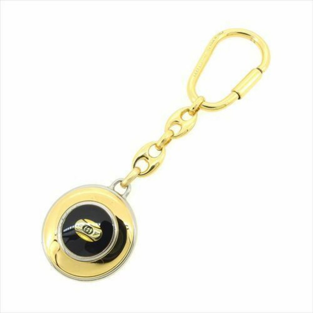 Authentic Gucci key ring Key holder G logos Gold Silver Woman